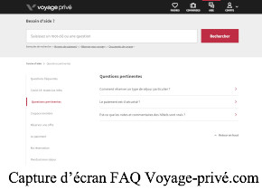 FAQ site voyage prive