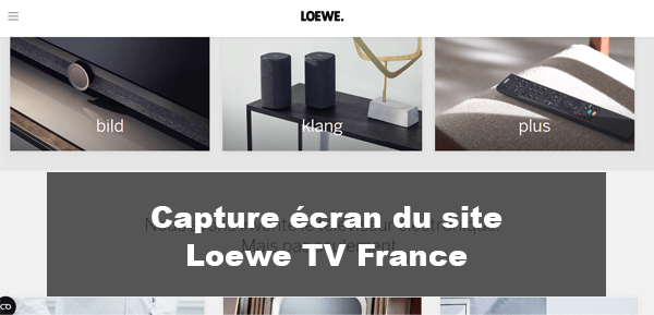 Contacter Loewe TV France via leur site officiel